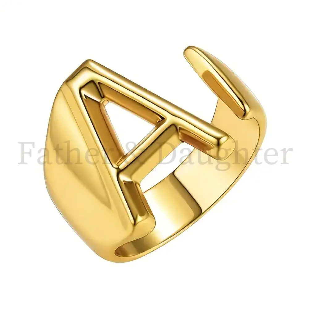 Gold Letter Initial Ring