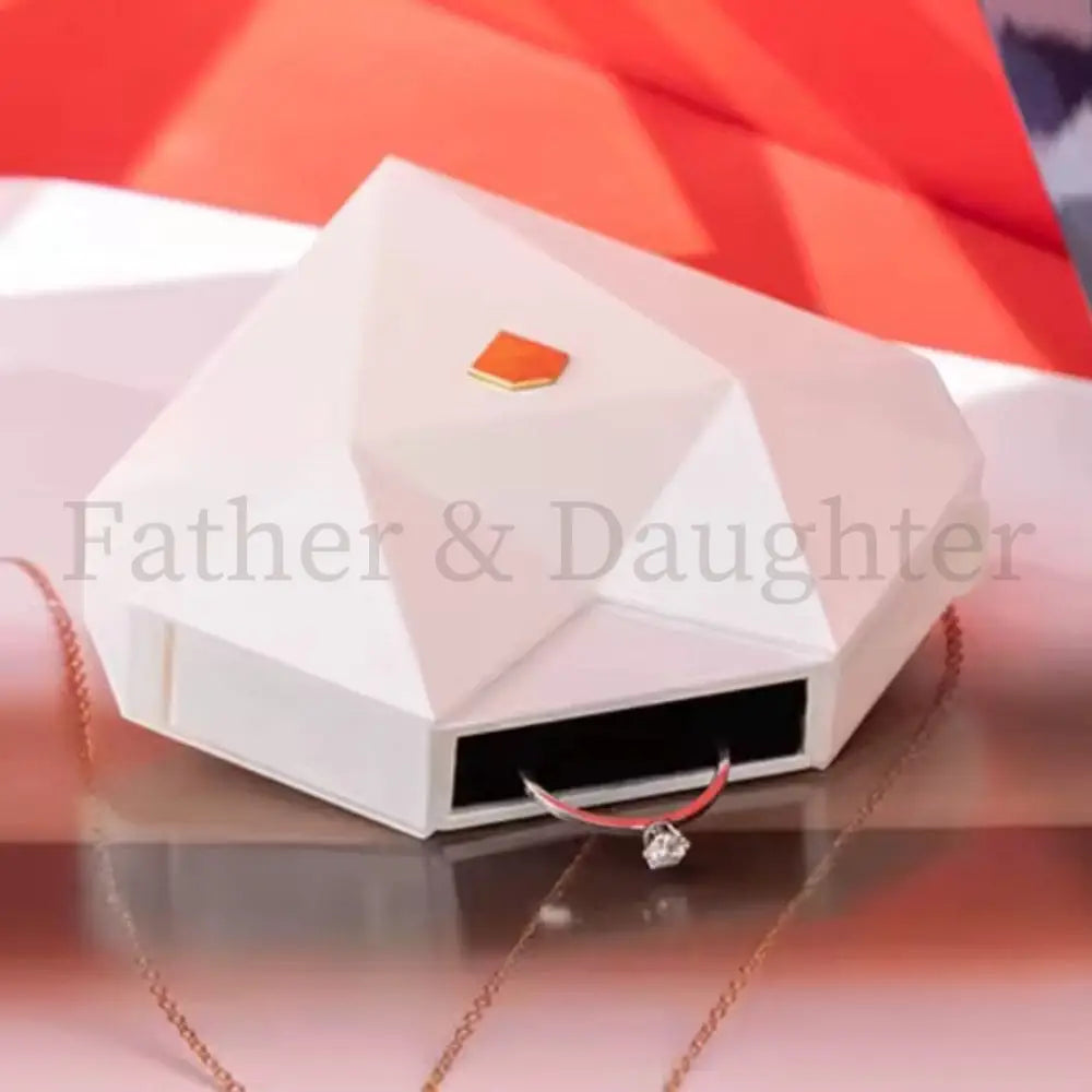 Heart Pop-Up Ring Box White