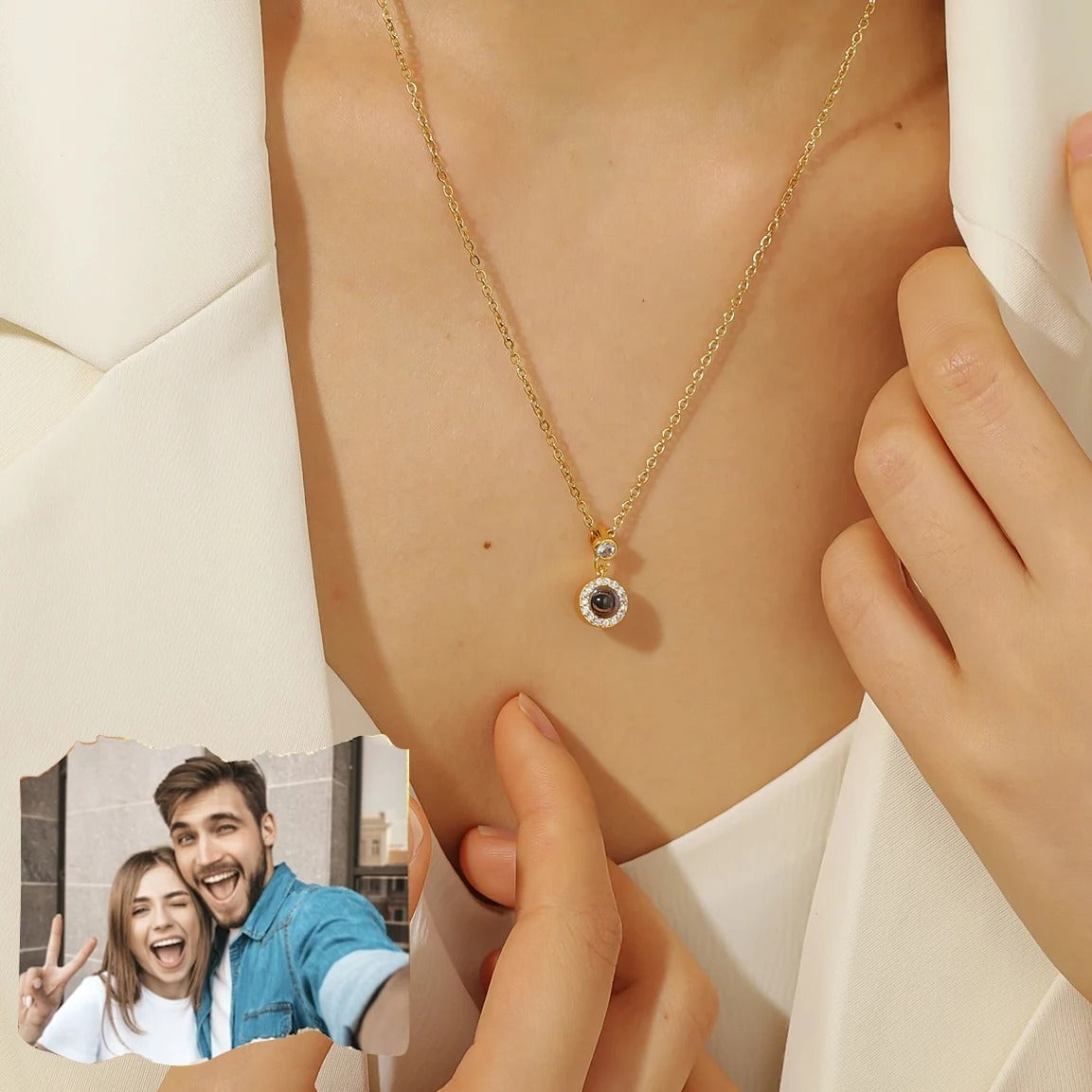 Circle Projection Necklace