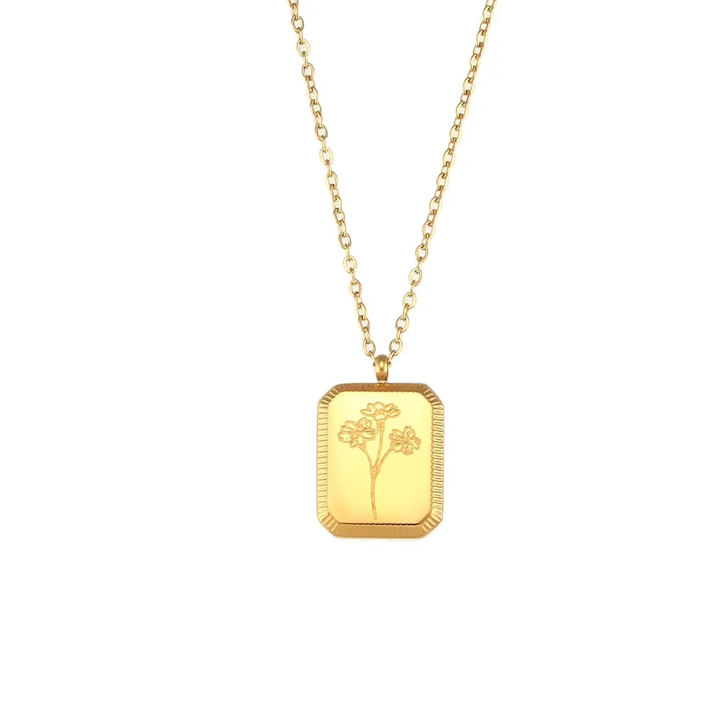 Golden Floral Necklace