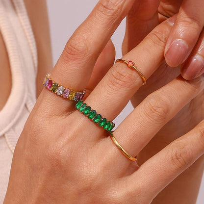 Cubic Zirconia Eternity Ring