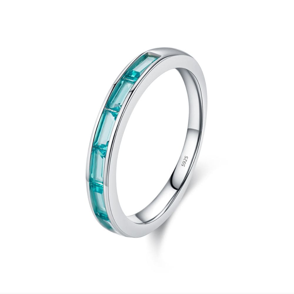 Azure Gleam Silver Ring