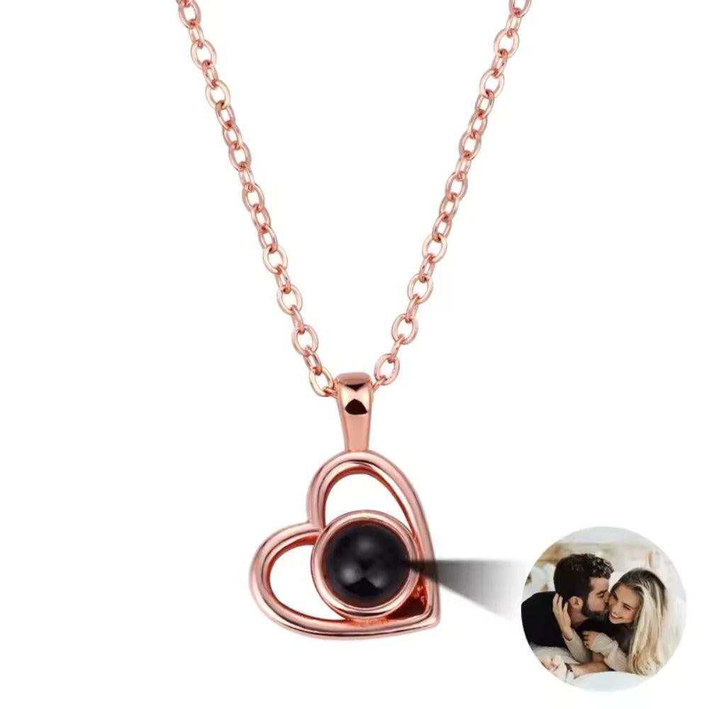 Heart Projection Necklace - Father and Daughter Jewelry