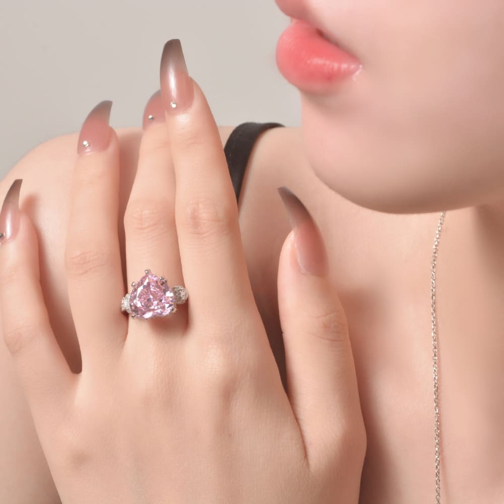 Heart of Aurora Silver Ring