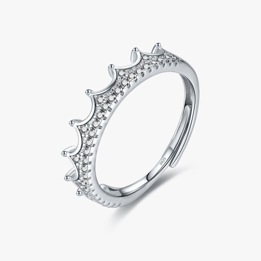 Crownlight Adjustable Silver Ring