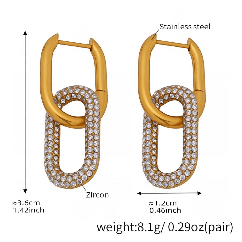 Golden Link Glow Earrings