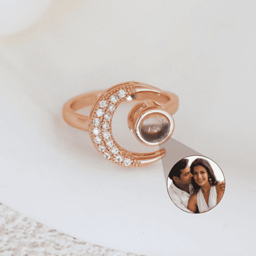Moon Photo Ring (Resizable)
