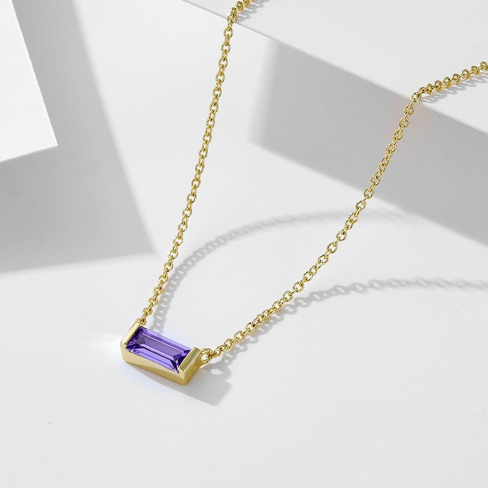 Birthstone Bar Necklace - Father and Daughter Jewelry