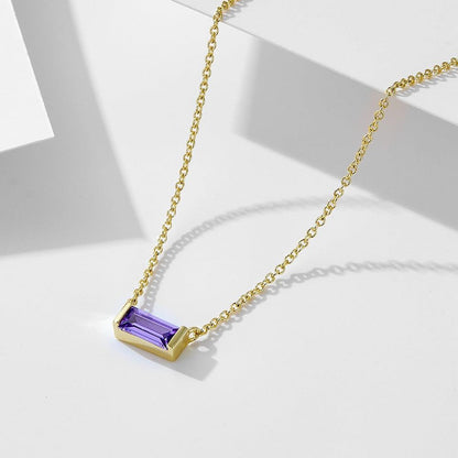 Birthstone Bar Necklace - Father and Daughter Jewelry