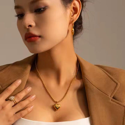 Golden Gravity Heart Necklace - Father and Daughter Jewelry