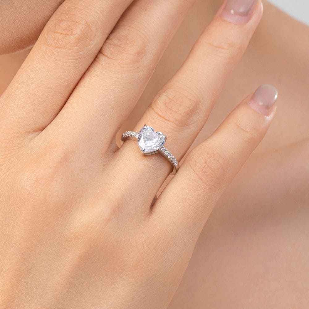 Heartlight Silver Ring