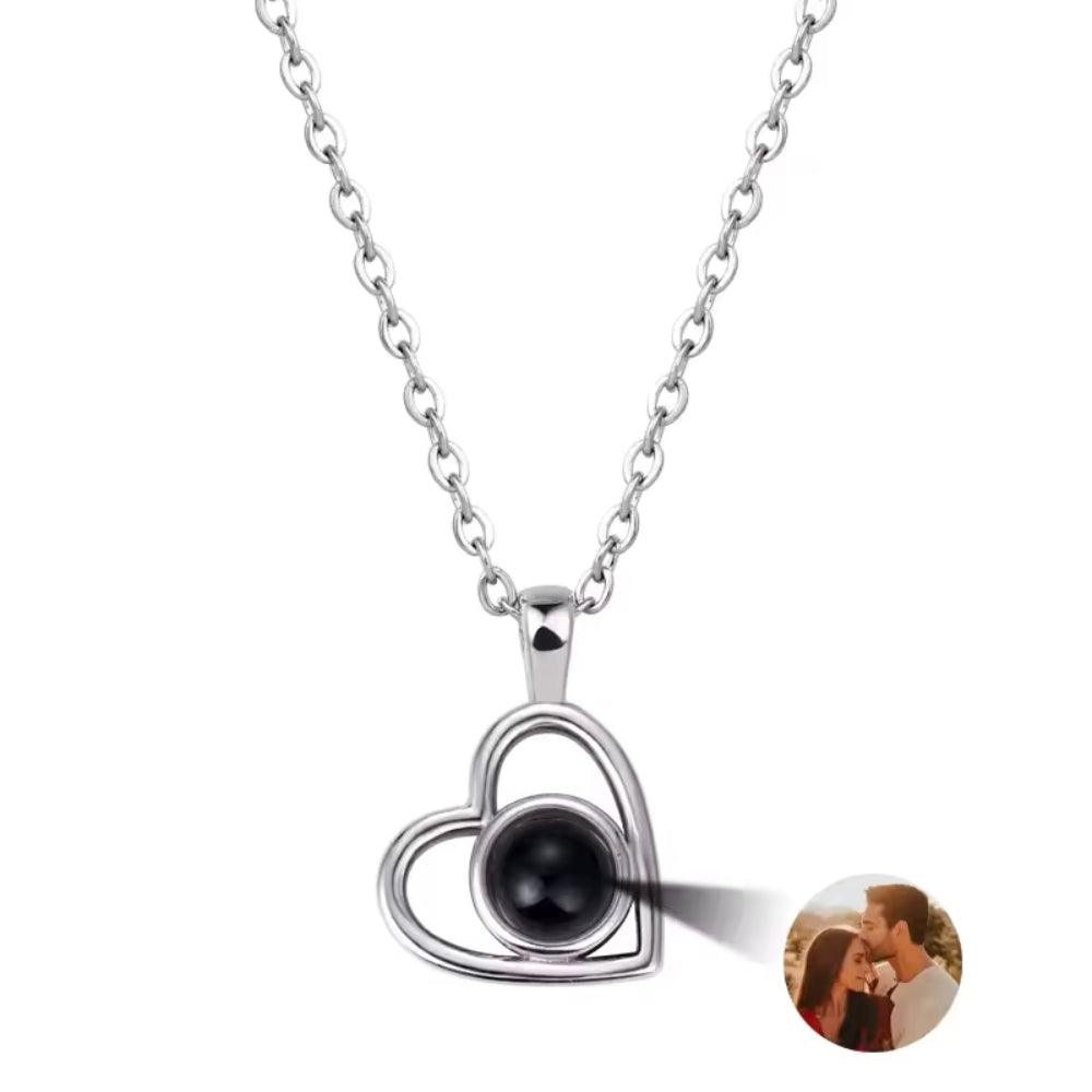 Heart Projection Necklace - Father and Daughter Jewelry