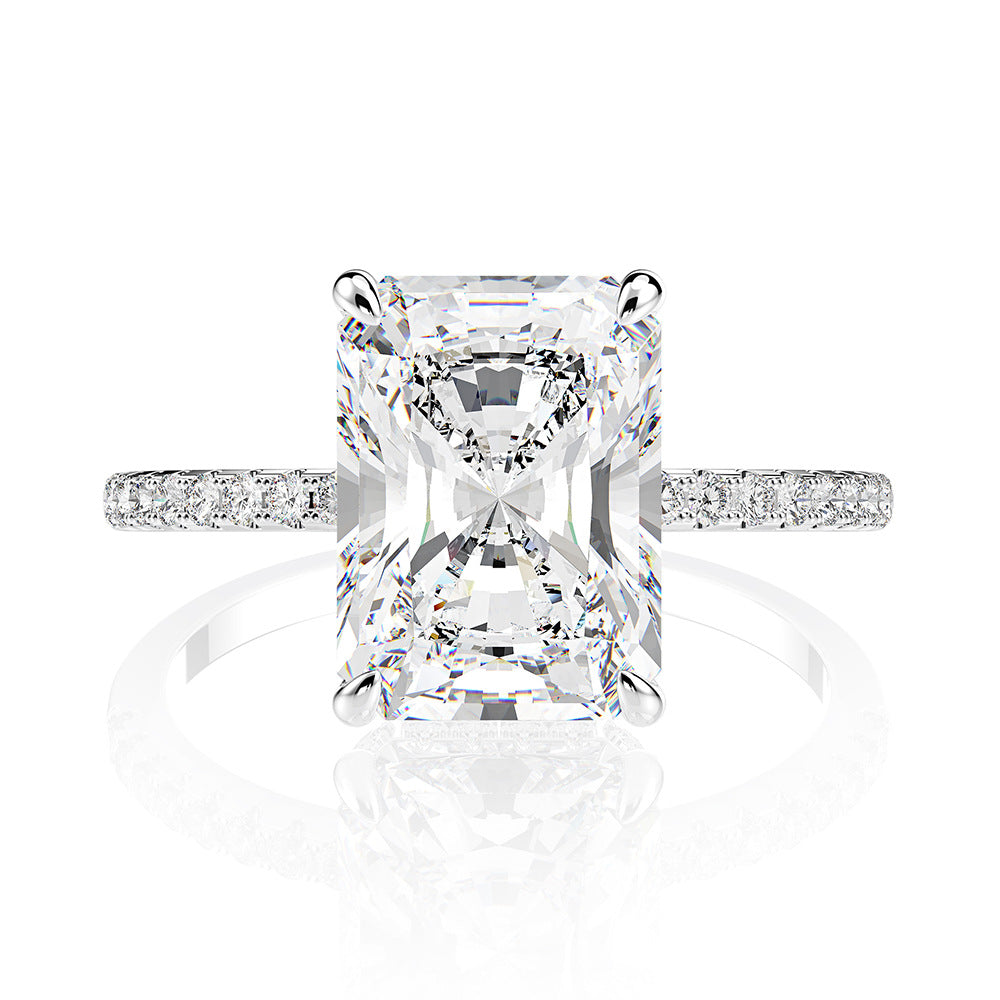 Radiance Cut Silver Ring