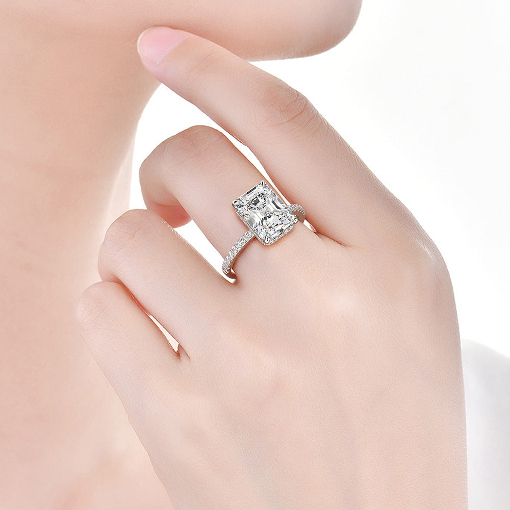 Radiance Cut Silver Ring