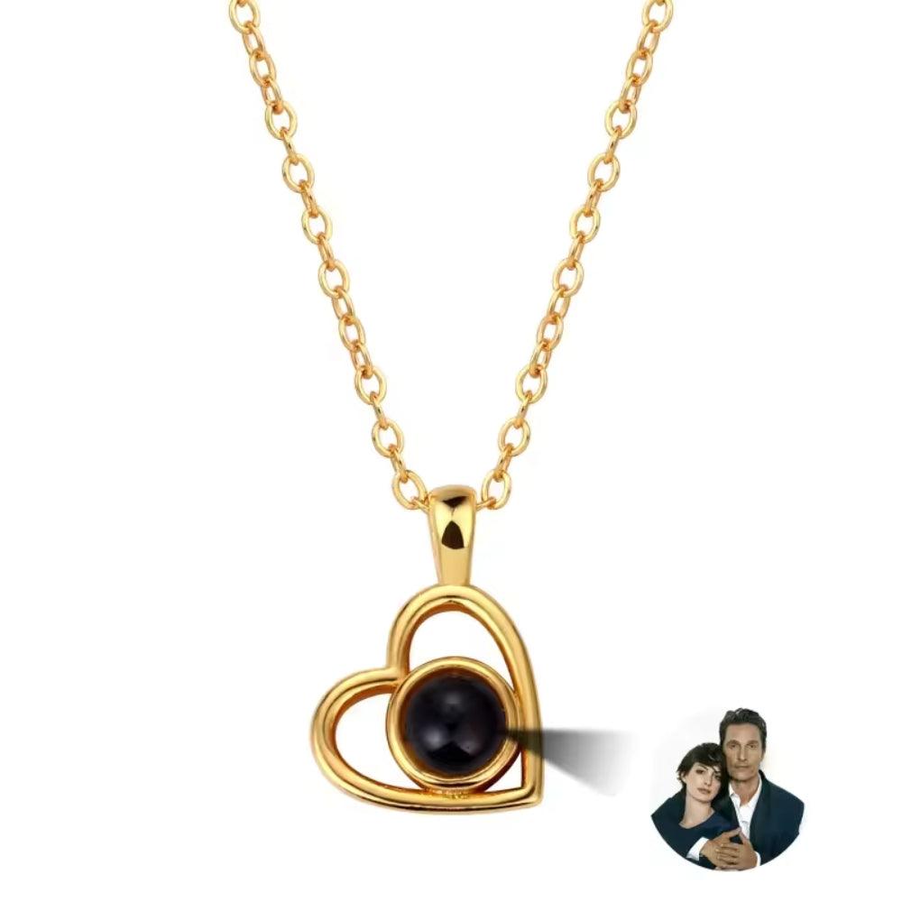 Heart Projection Necklace - Father and Daughter Jewelry