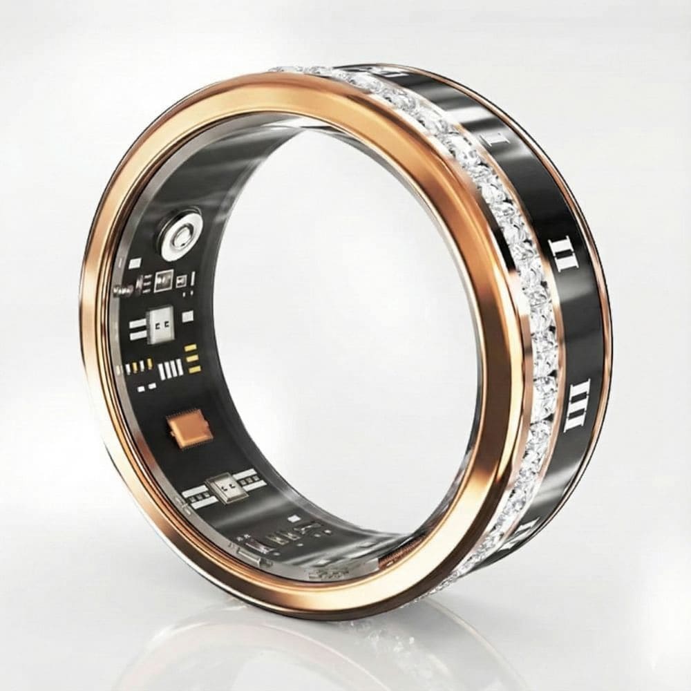 Diamond Inlaid Smart Ring