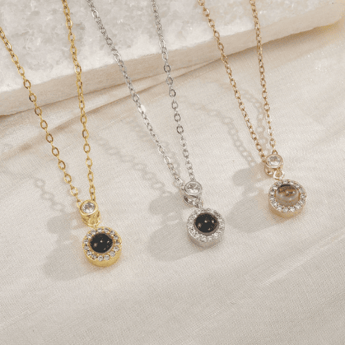 Circle Projection Necklace