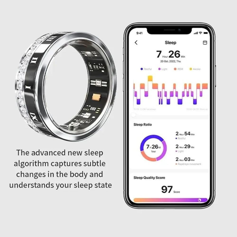 Diamond Inlaid Smart Ring
