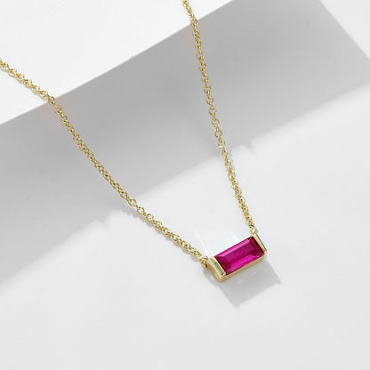 Birthstone Bar Necklace - Father and Daughter Jewelry