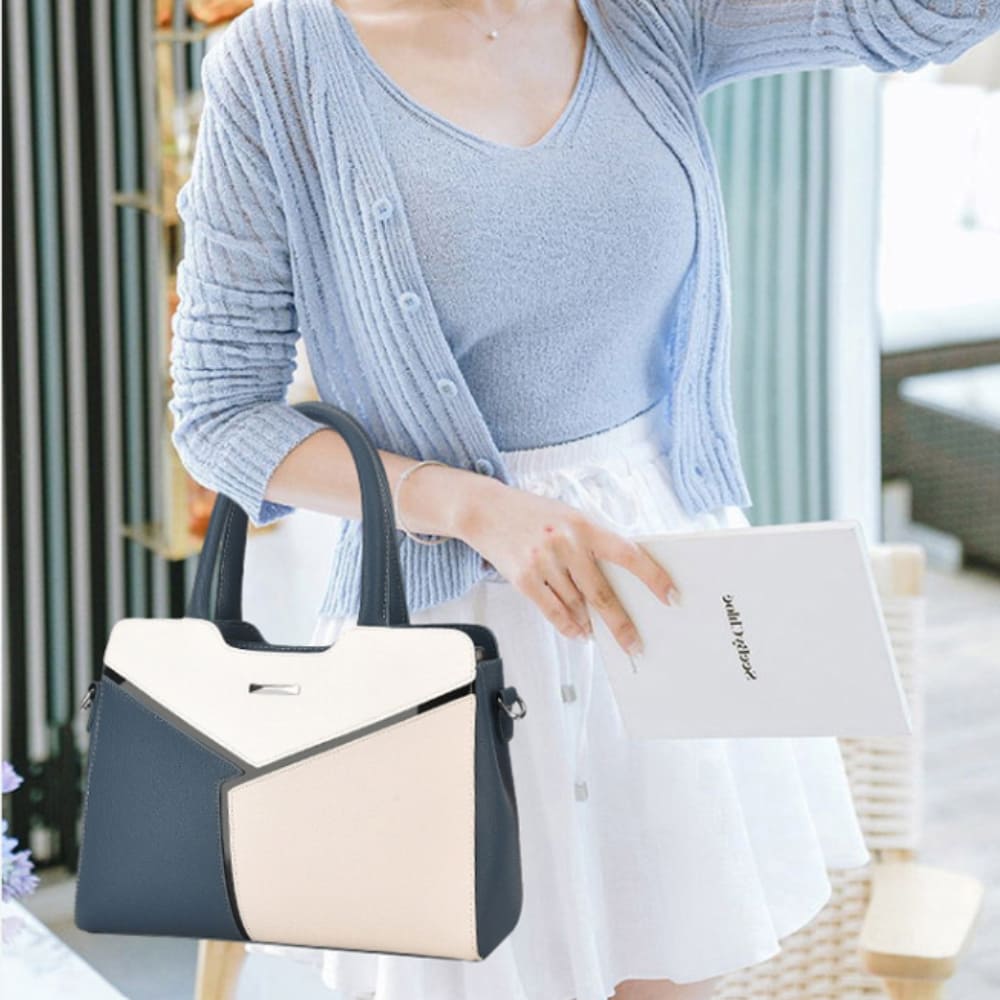 Color Block Box Bag