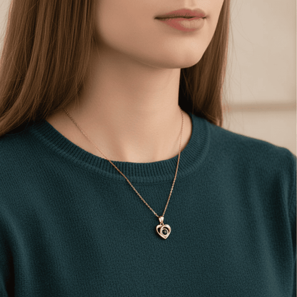 Infinity Heart Projection Pendant