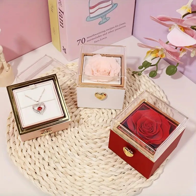 Rose Cube Jewelry Box