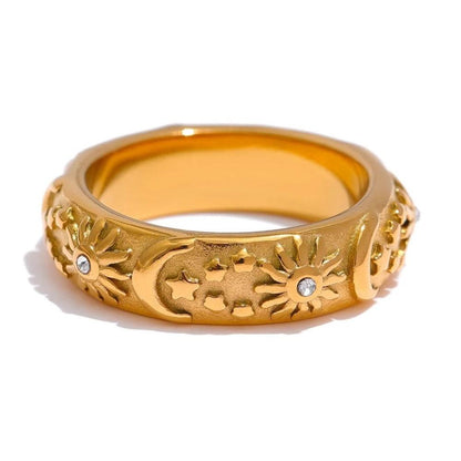 Astral Luminary Trio Ring - Father and Daughter Jewelry