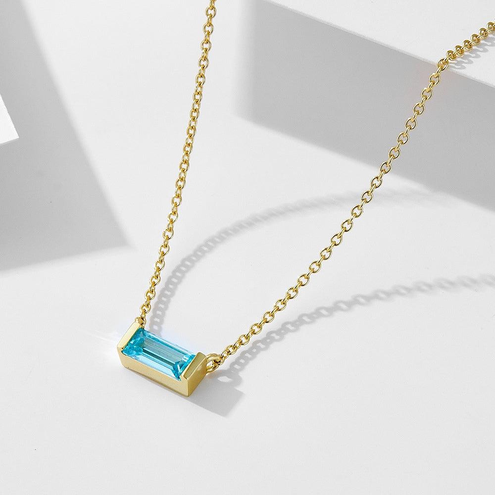 Birthstone Bar Necklace - Father and Daughter Jewelry