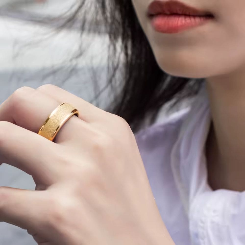 Brushed Metallic Smart Ring