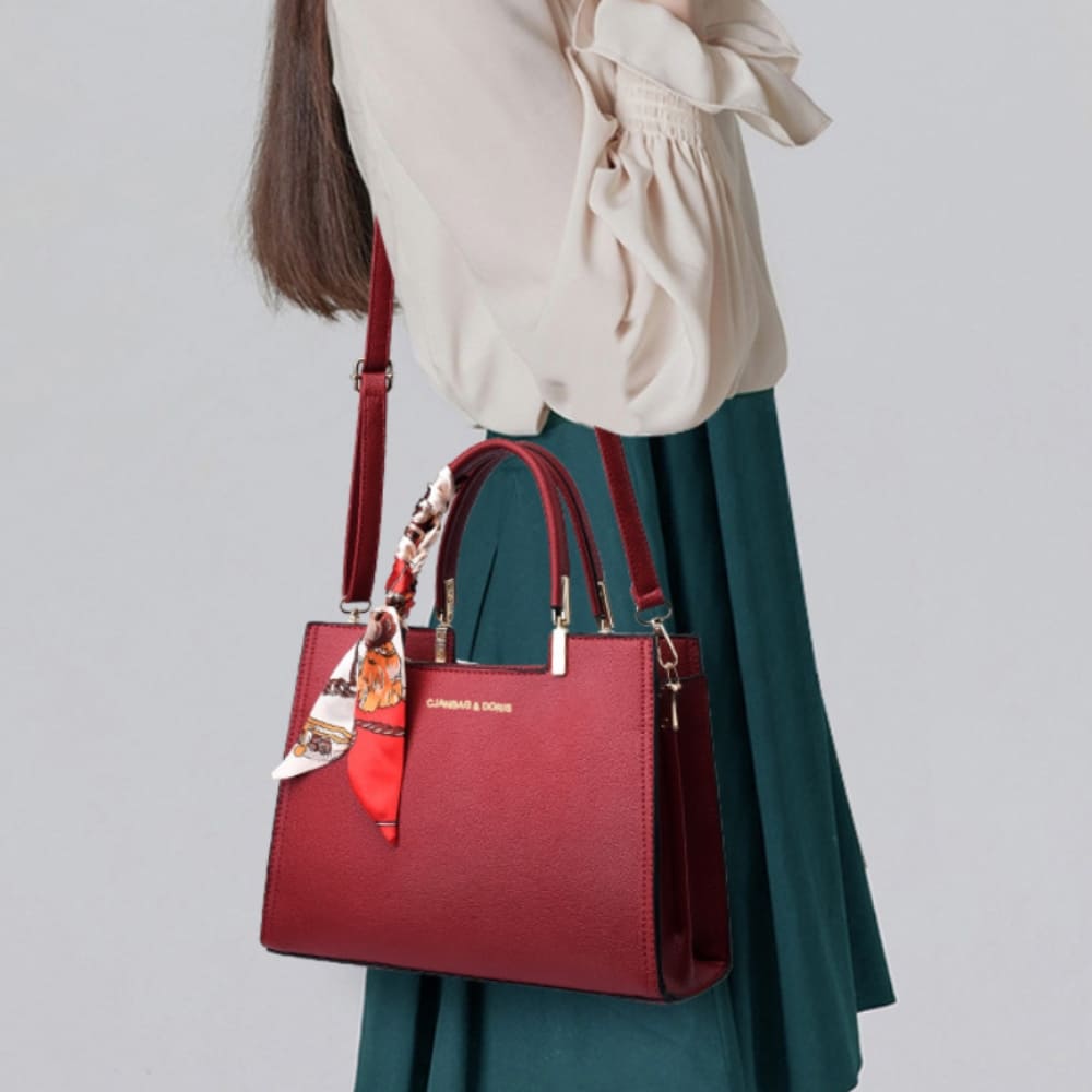Classic Scarf Handle Shoulder Bag