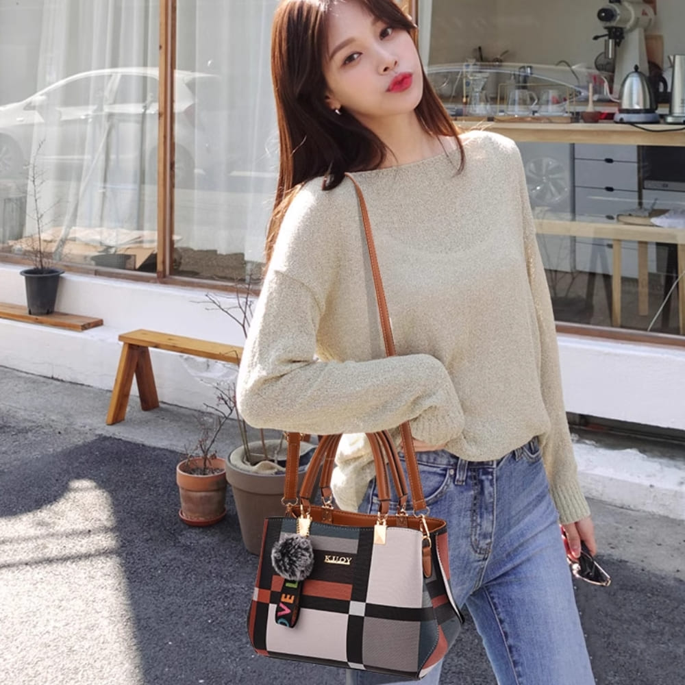 Color Block Shoulder Bag