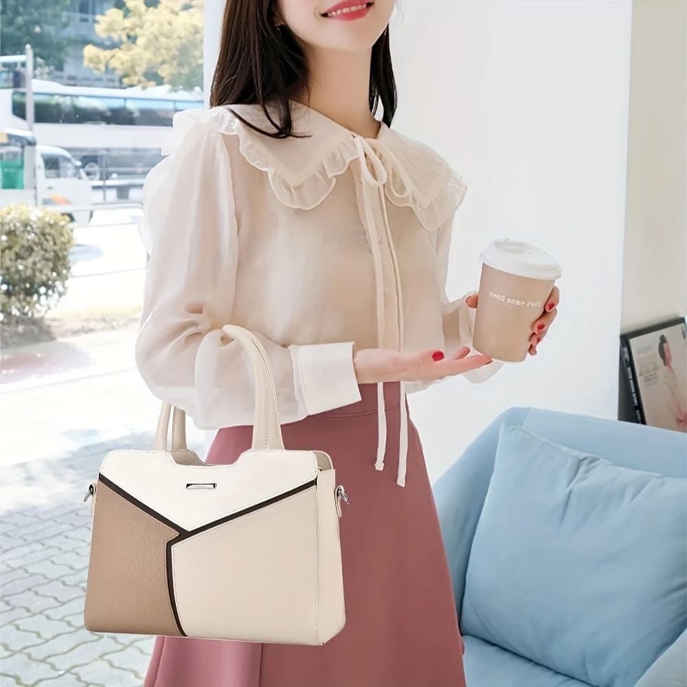 Color Block Box Bag