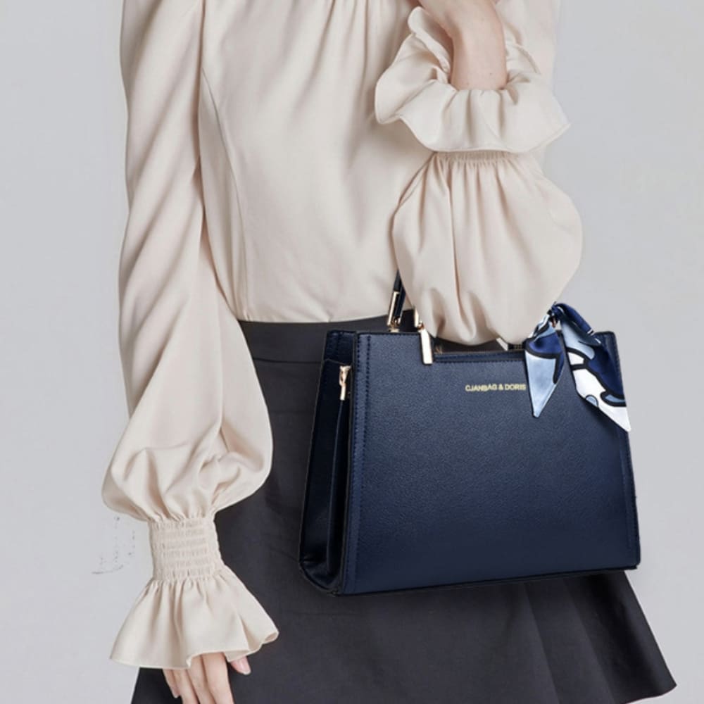 Classic Scarf Handle Shoulder Bag