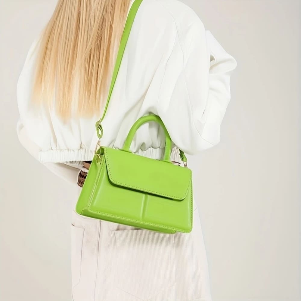 Colorblock Top Handle Shoulder Bag