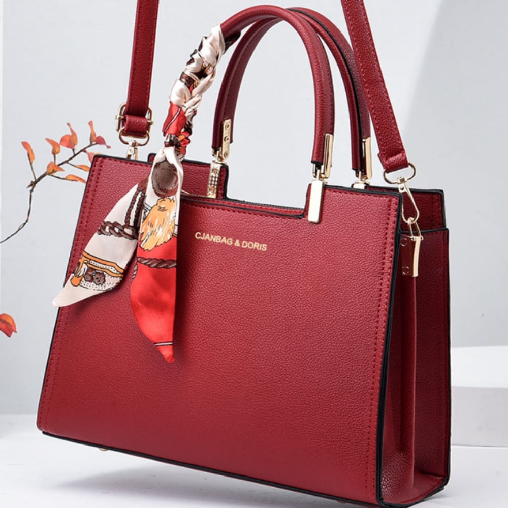Classic Scarf Handle Shoulder Bag