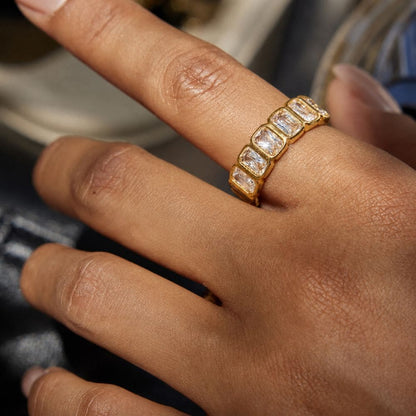 Baguette Zirconia Eternity Ring