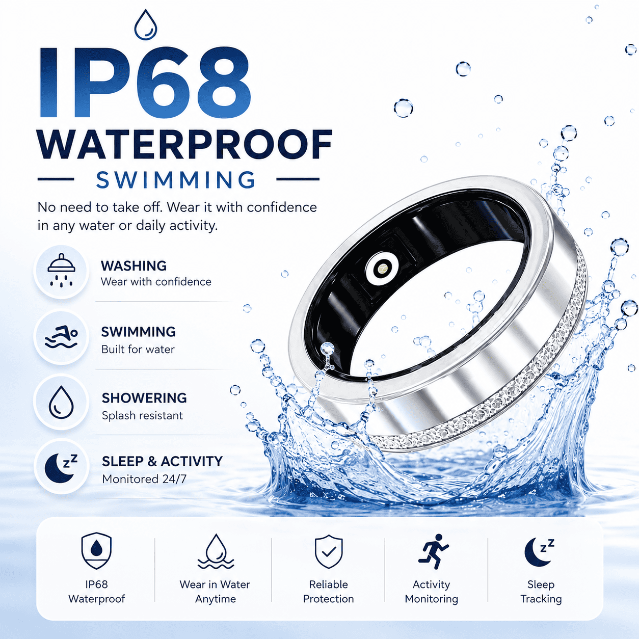 Crystal Edge Smart Ring