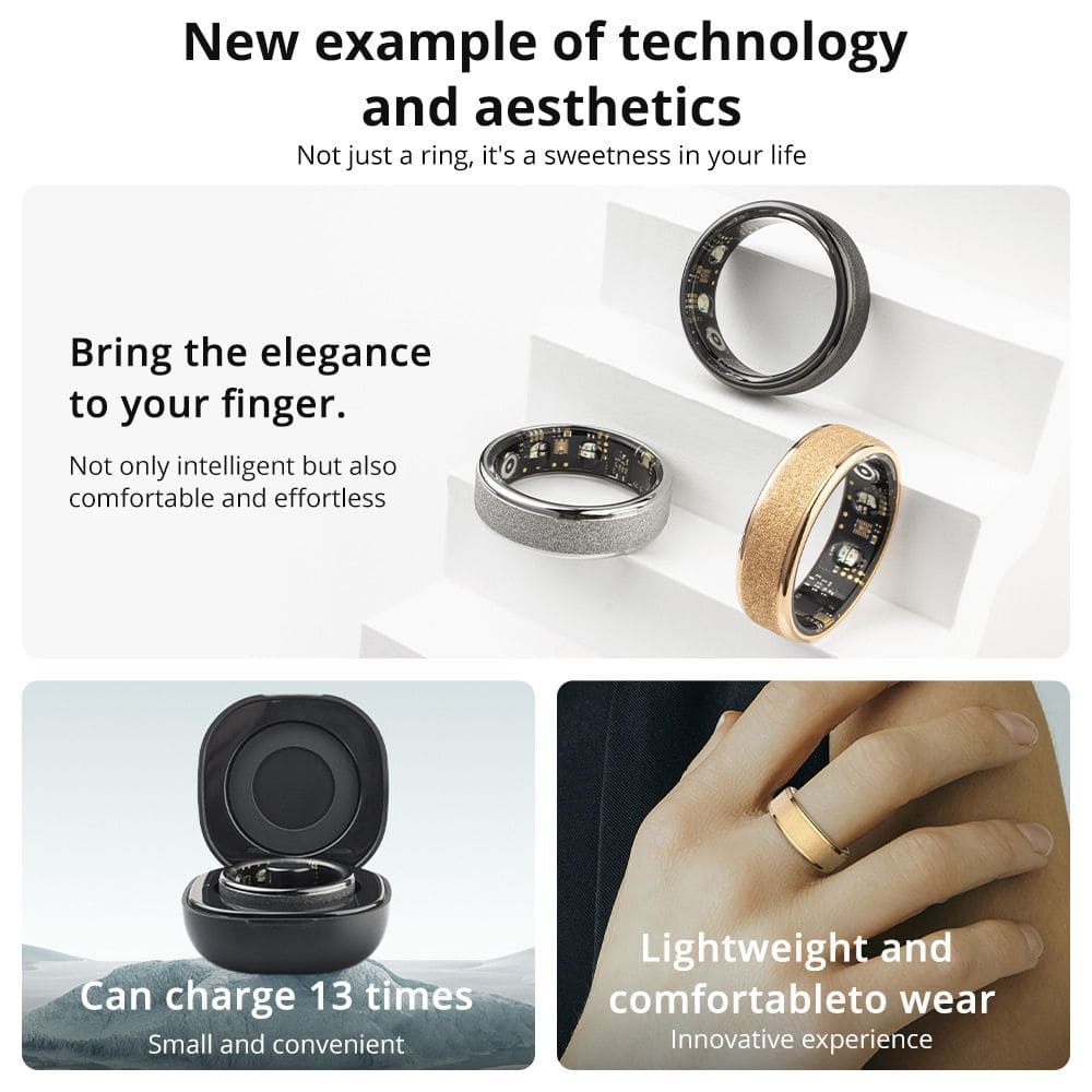 Brushed Metallic Smart Ring