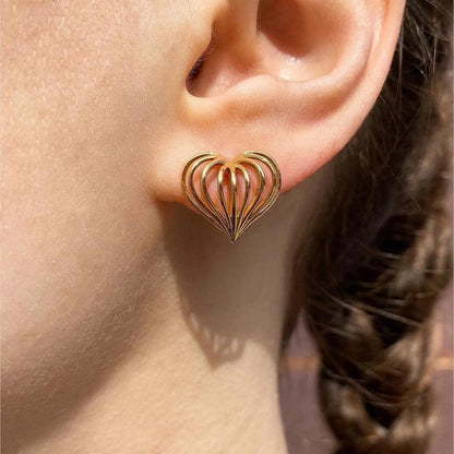 Heart Unfolded Earrings - Father and Daughter Jewelry