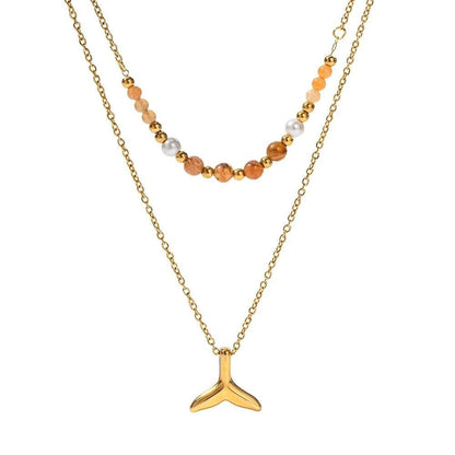 Ocean Soul Layered Necklace - Father and Daughter Jewelry