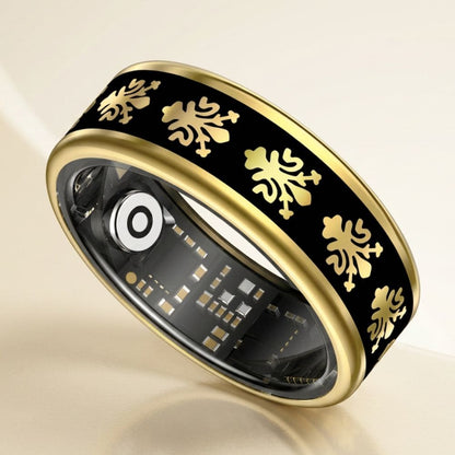 Ornamental Enamel Smart Ring