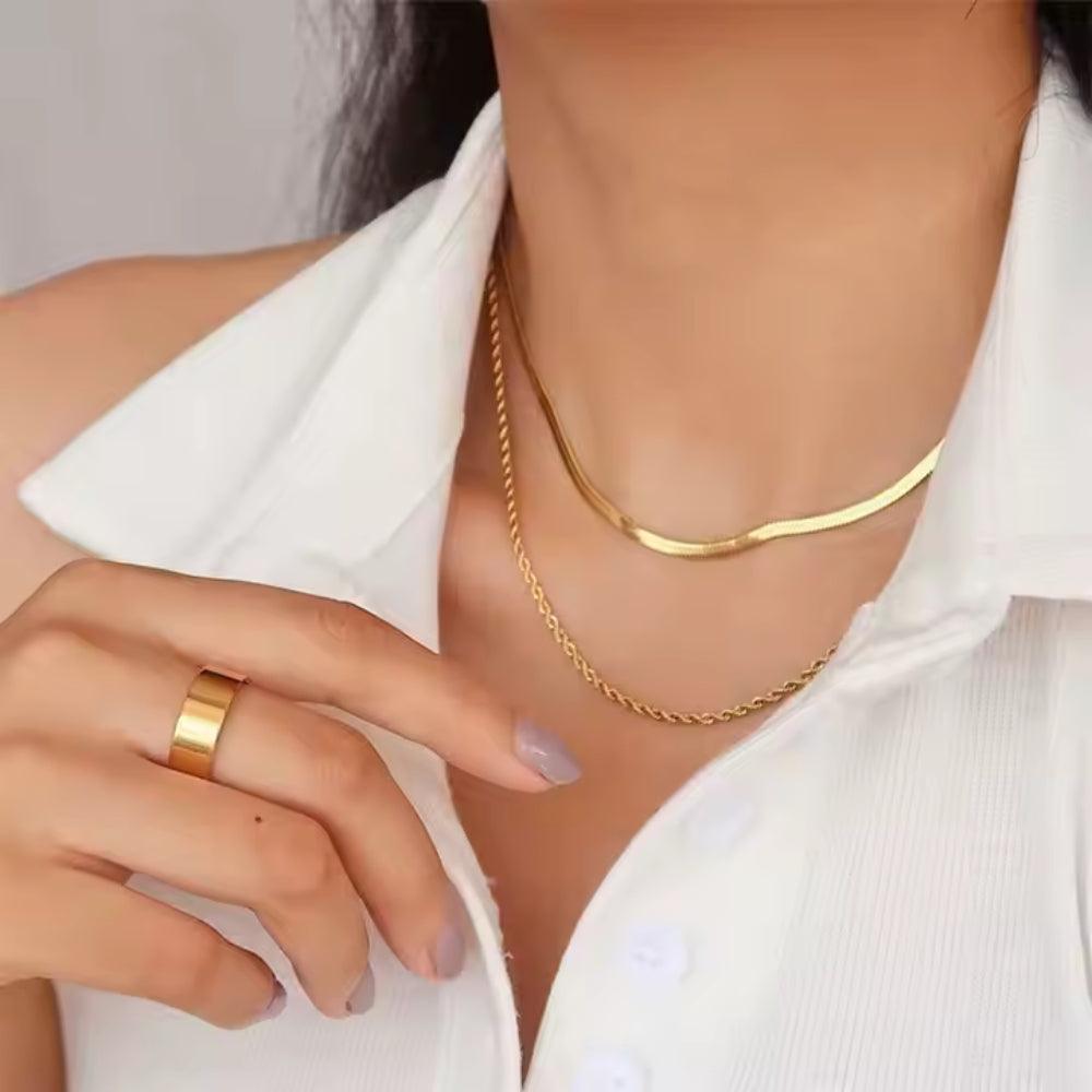 Dual Flow Necklace - Father and Daughter Jewelry