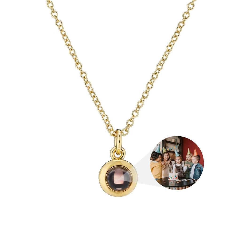 Circle Projection Necklace - Father and Daughter Jewelry