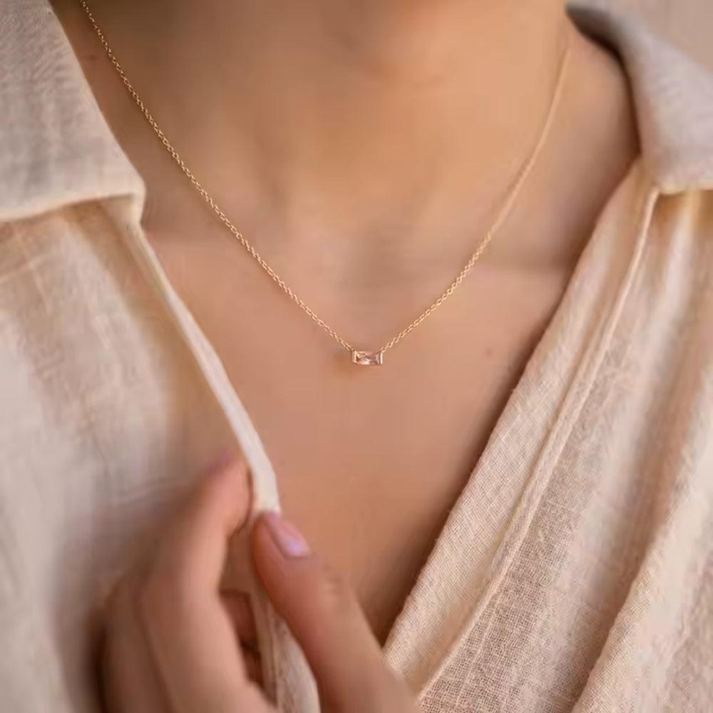 Birthstone Bar Necklace - Father and Daughter Jewelry