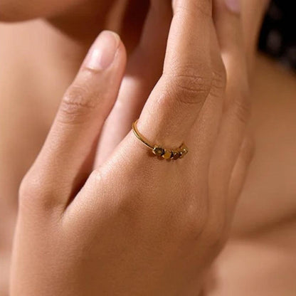Golden Cubes Ring - Father and Daughter Jewelry