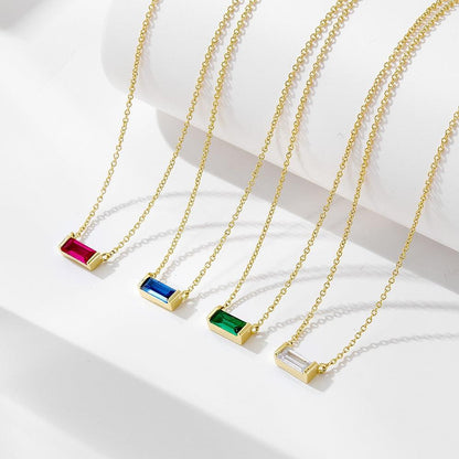 Birthstone Bar Necklace - Father and Daughter Jewelry