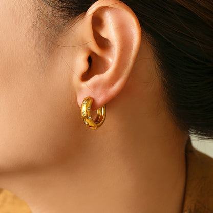 Starlit Glow Hoop Earrings