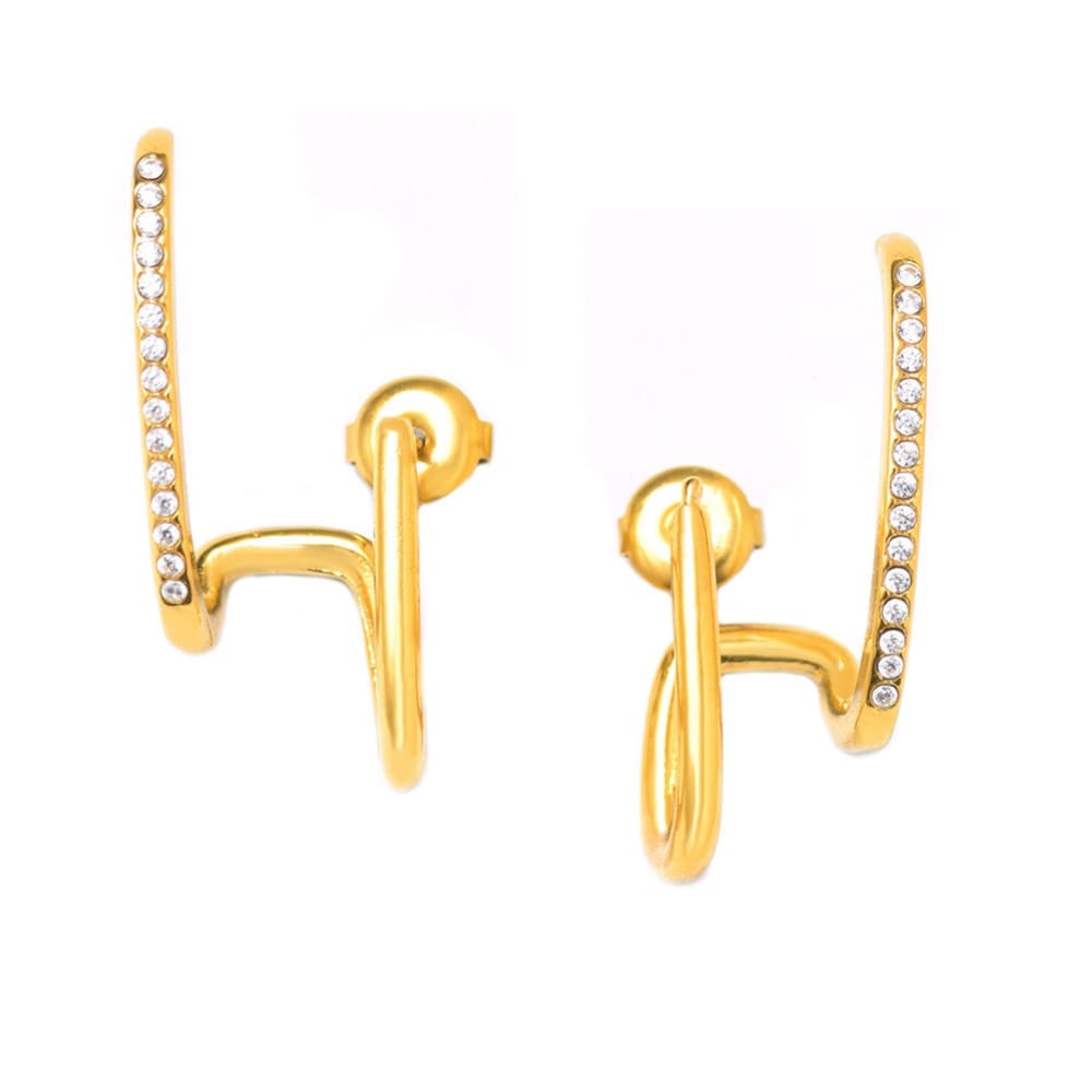 Curved Radiance Hoop Earrings