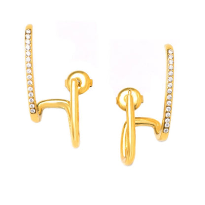 Curved Radiance Hoop Earrings