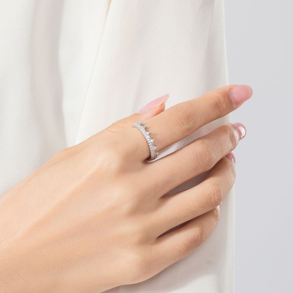 Crownlight Adjustable Silver Ring
